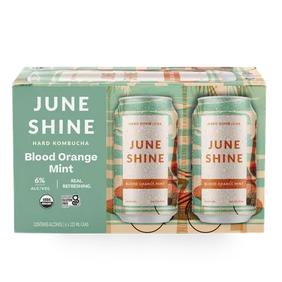JuneShine Blood Orange Mint 6x 12oz Cans
