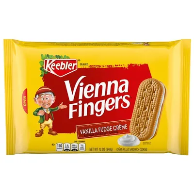 Keebler Vienna Fingers Vanilla Fudge Creme Sandwich Cookies 12 oz