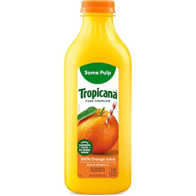 Tropicana Pure Premium Orange Juice Some Pulp 46 oz