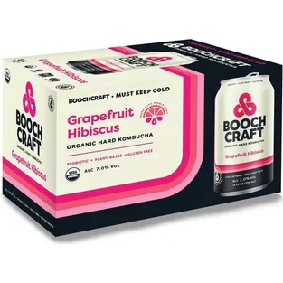 Boochcraft Grapefruit Hibiscus Organic Hard Kombucha