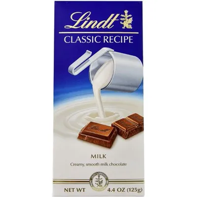 Lindt Classic Recipe Candy Bar Milk Chocolate 4.4 oz Box