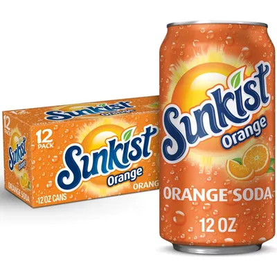 Sunkist Orange Soda 12 oz Box 12 Ct