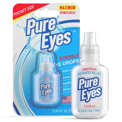 Pure Eyes Sterile Eye Drops Redness Relief 7 ml