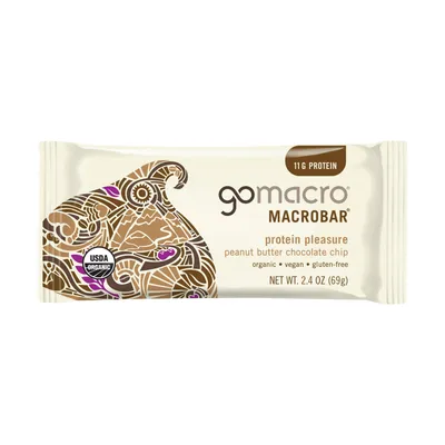 GoMacro Protein Pleasure Peanut Butter Chocolate Chip 2.4 oz