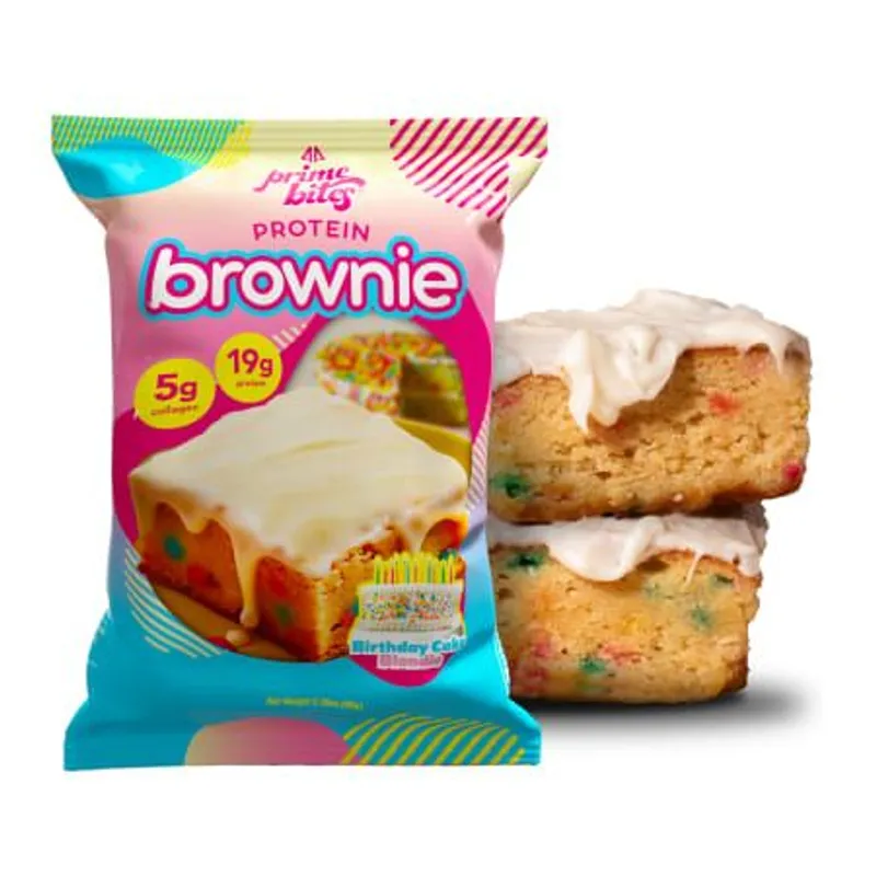 Prime Bites Protein Brownie Birthday Cake Blondie view 1