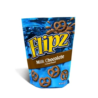 Flipz Milk Chocolate Covered Pretzels 5 oz Bag