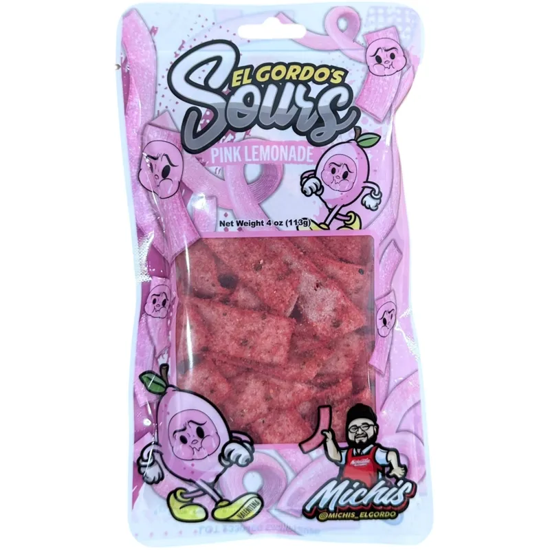 El Gordo Sours Pink Lemonade Sour Strips view 1