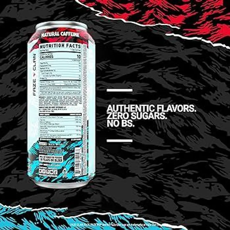 Ghost Energy Drink, Zero Sugar, Faze Pop view 1