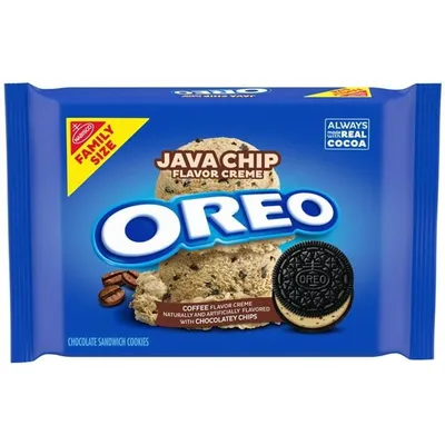 OREO Java Chip Creme Cookies Family Size 17 oz
