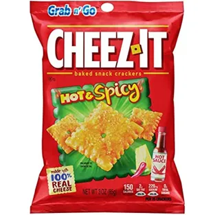 Cheez-It Baked Snack Crackers Hot & Spicy - Grab n' Go