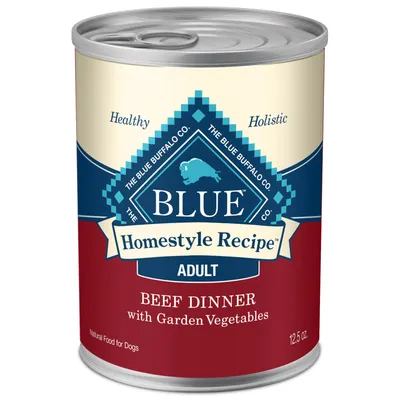 Blue Buffalo Homestyle Recipe Adult Beef Dinner Dog Food 12.5 oz Can