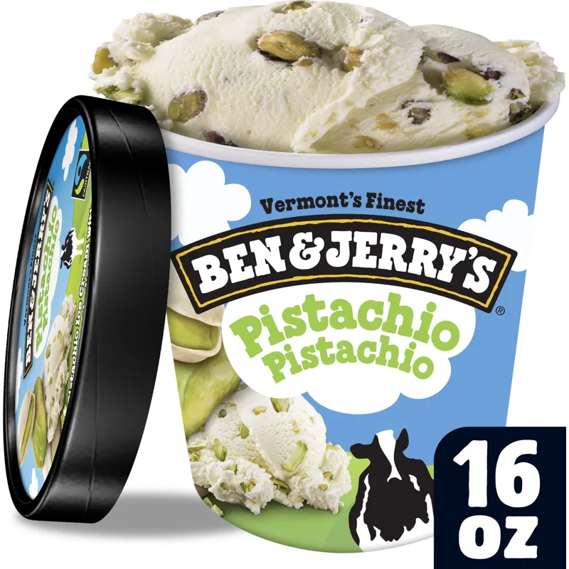 Ben & Jerrys Pistachio Pistachio Ice Cream view 1