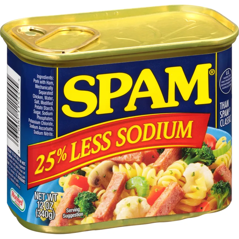 Spam 25% Less Sodium Canned Meat view 1