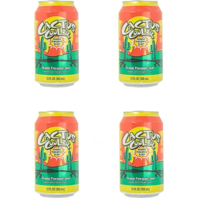 Cactus Cooler Orange Pineapple Soda 6x 12oz Cans