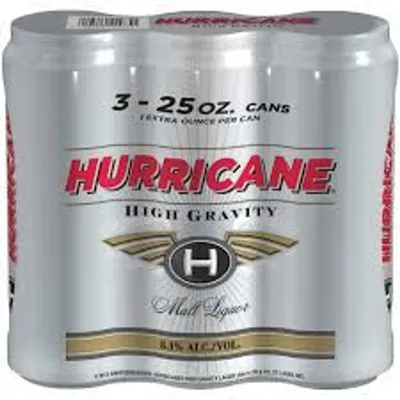 Hurricane High Gravity Malt Liquor 3 Pack 25 oz Cans