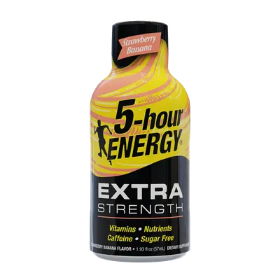 Extra Strength 5-hour Energy Shots Strawberry Banana 1.93oz Box