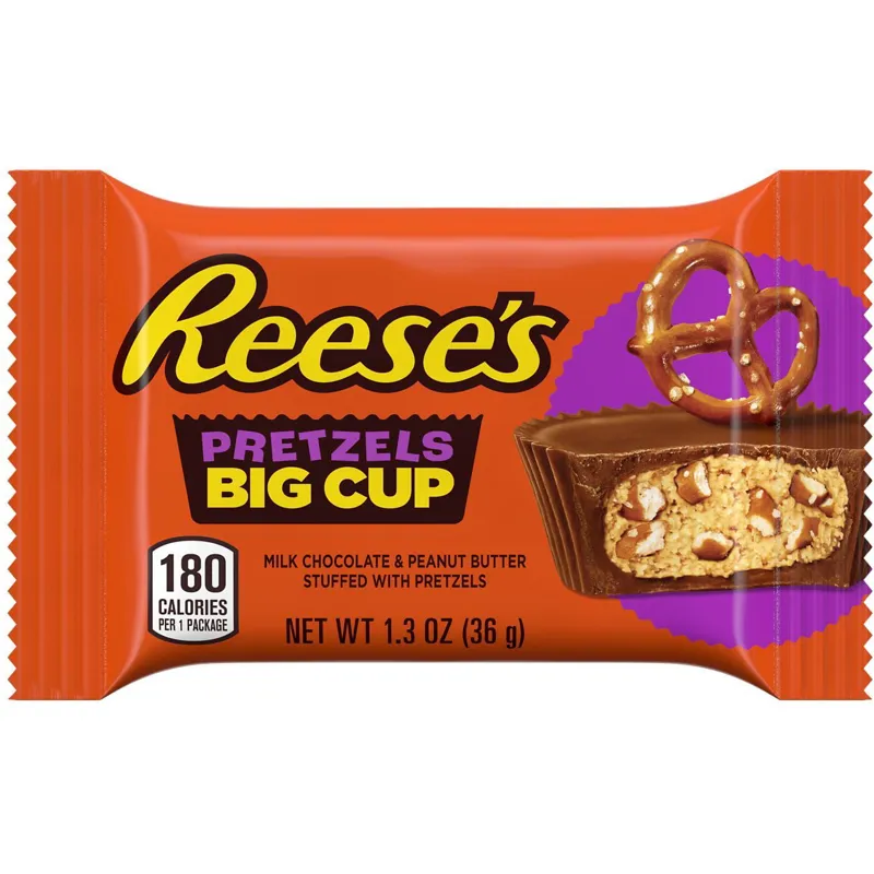 Reese's Milk Chocolate Peanut Butter Big Cup Stuffed Pretzels view 1