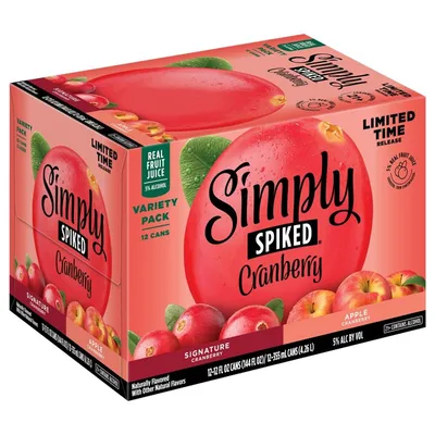 Simply Spiked Cranberry Flavored Malt Beverage Variety Pack 12pk 12oz cans