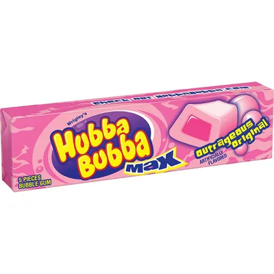 Hubba Bubba Max Outrageous Original Bubble Gum 5 Ct
