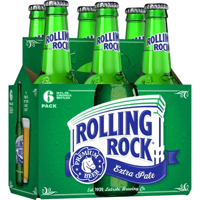 Rolling Rock 6 Pack 12 oz Bottles