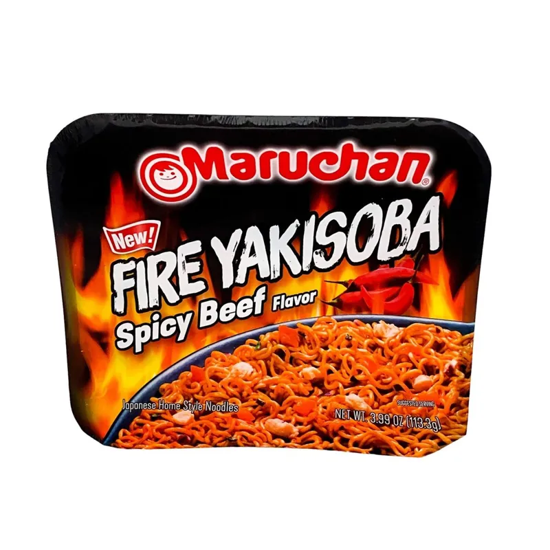 Maruchan Fire Yakisoba Spicy Beef Noodles Box view 1