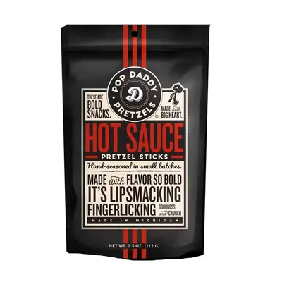 Pop Daddy Hot Sauce Pretzel Sticks 3 oz Bag