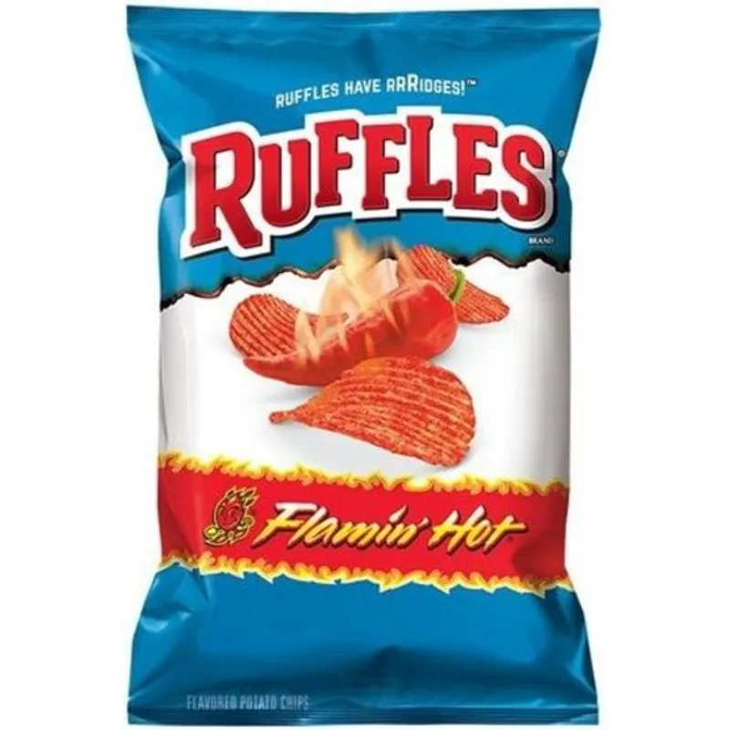 Ruffles Flamin Hot Flavored Potato Chips view 1