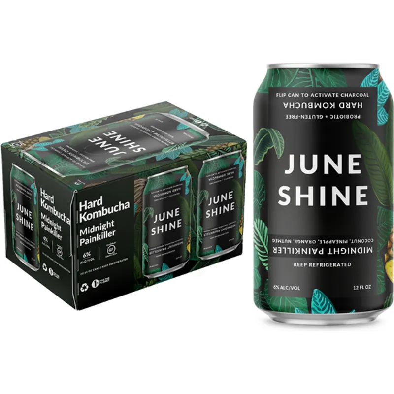 Juneshine Midnight Painkiller Hard Kombucha view 1