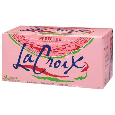 LaCroix Watermelon Sparkling Water 8 Pack 96 oz