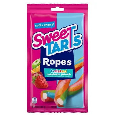 SweeTARTS Twisted Rainbow Punch Ropes 5 oz Bag