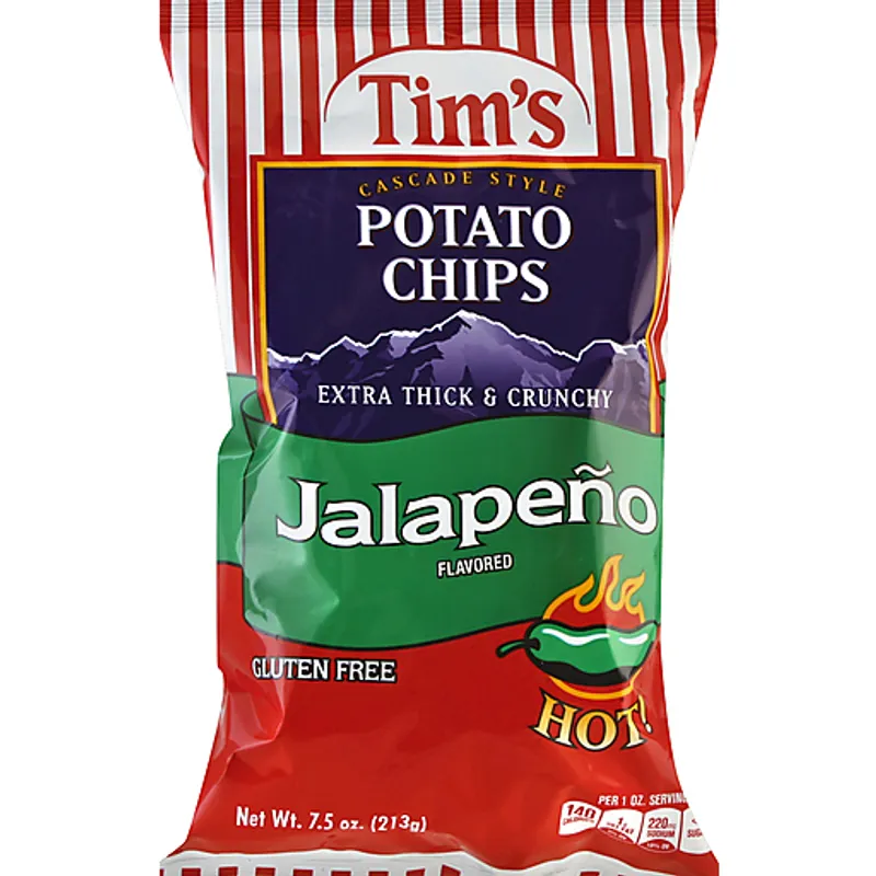 Tim's Jalapeno Potato Chips Bag view 1
