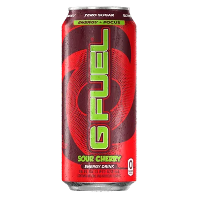 G Fuel Sour Cherry Energy Drink 16oz Can