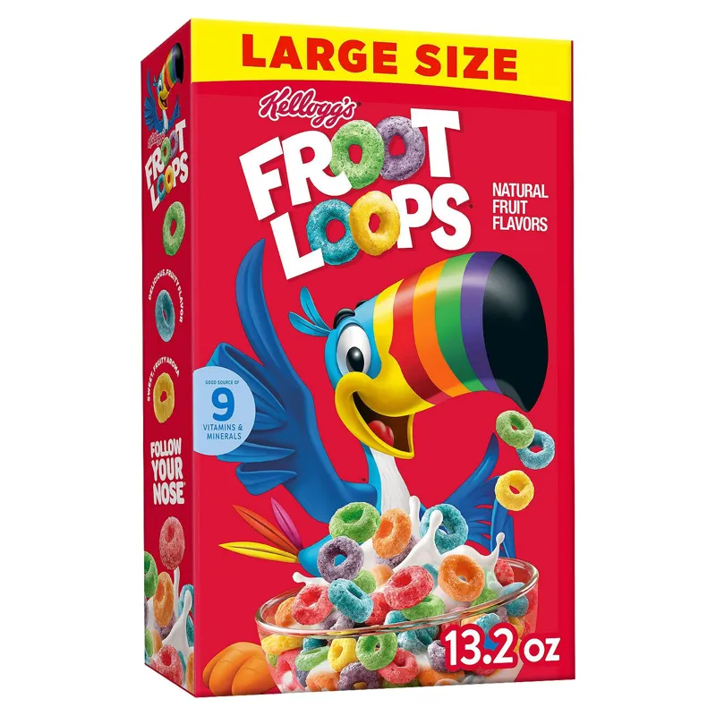 Kellogg's Froot Loops Cereal Box view 1