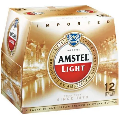 Amstel Light 12 Pack 12 oz Bottles