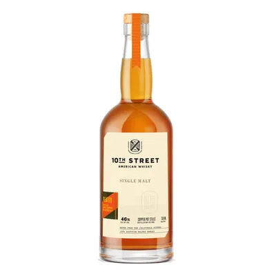 10th Street Peated Single Malt American Whiskey 750mL