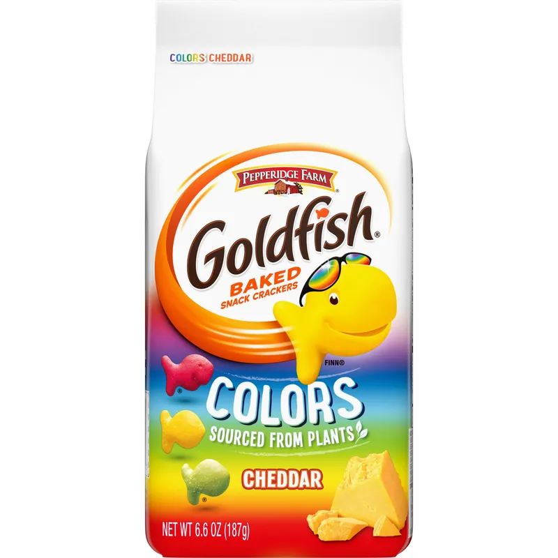 Pepperidge Farm Goldfish Colors Baked Snack Crackers Cheddar view 1