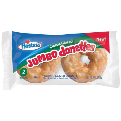 Hostess Jumbo Donettes Classic Glazed 4 oz Bag
