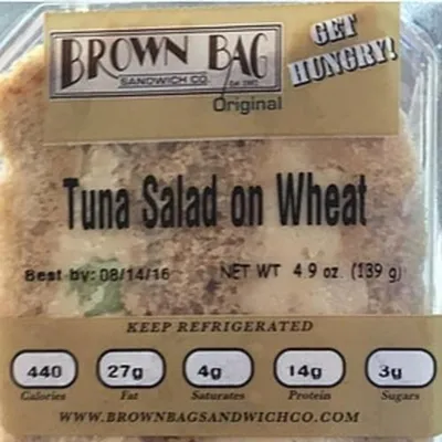 Brown Bag Tuna Salad Triangle Sandwich 5.5 oz