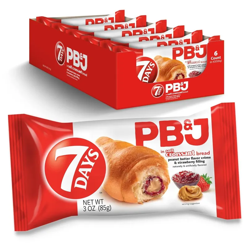 7 DAYS Soft Croissant Peanut Butter & Strawberry view 1