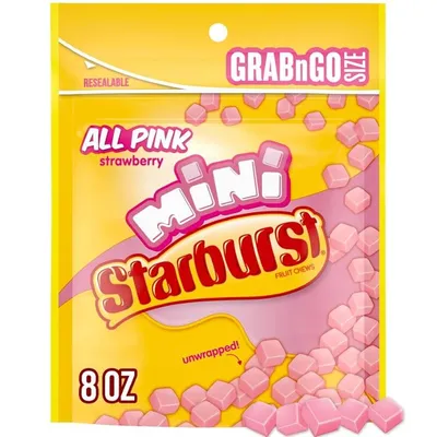 Starburst Minis All Pink Chewy Candy 8 oz Bag