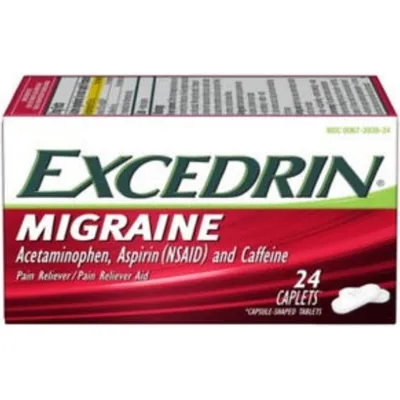 Excedrin Migraine Pain Reliever Aid, Caplets - 24CT