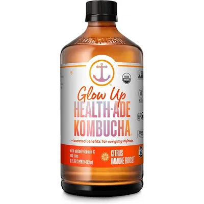 Health-Ade Citrus Immune Boost Kombucha 16 oz Bottle