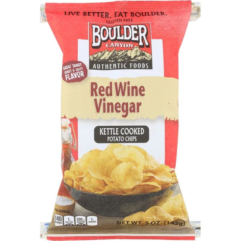 Boulder Canyon Kettle Cooked Potato Chips Red Wine Vinegar view 1