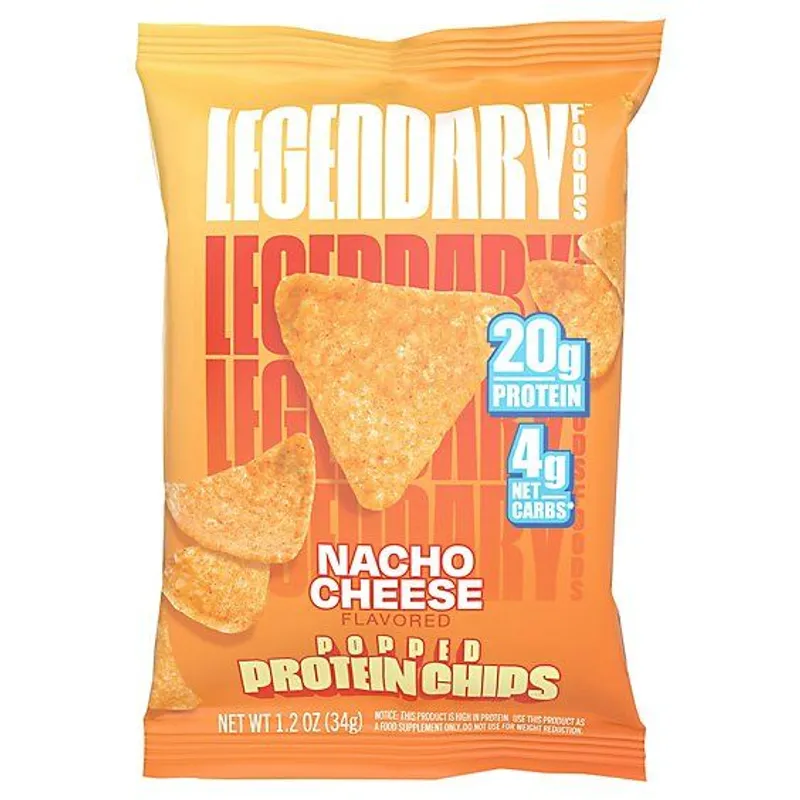Legendary Foods Popped Protein Chips Nacho Cheese view 1