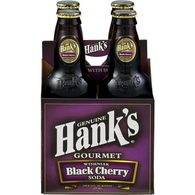 Hank's Gourmet Wishniak Black Cherry Soda 4 pack 12 oz Bottles