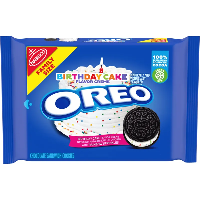 Oreo Birthday Cake Flavor Chocolate Sandwich Cookies view 1