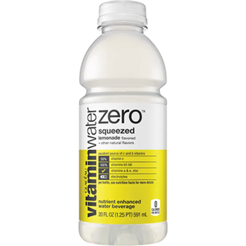 Glaceau Vitamin Water Zero Nutrient Enhanced Water Beverage Squeezed Lemonade view 1