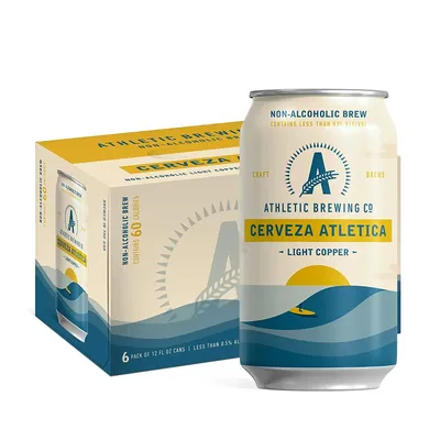 Athletic Brewing Co. Athletica Light Copper Mexican-Style Non-Alcoholic Cerveza 6-pack 12 oz cans
