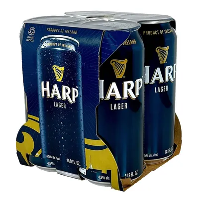 Harp Irish Lager 4 Pack 16 oz Cans