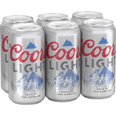 Coors Light American Lager Beer 6x 12oz Cans